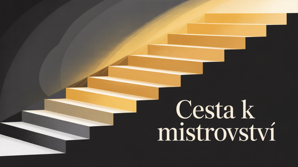 a clean modern illustration of an elegan way to mastery