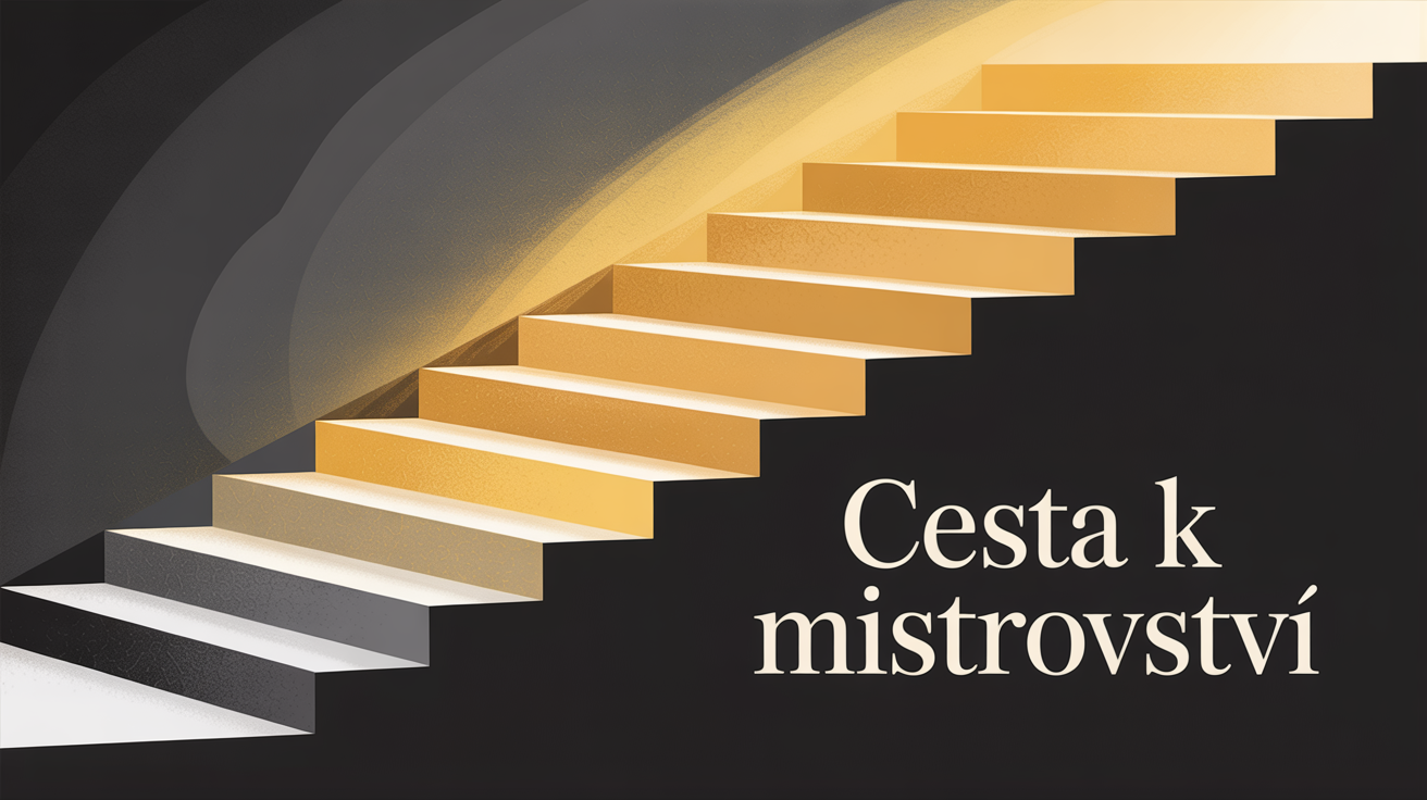 a clean modern illustration of an elegan way to mastery