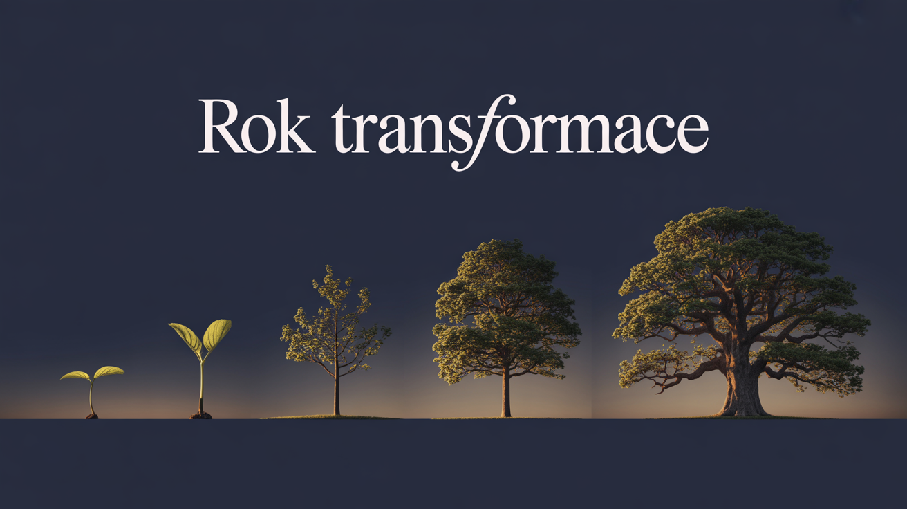 a minimalist magazine quality photograph rok transformace kouce